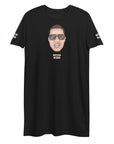 T-Shirt-Kleid aus organischer Baumwolle "Bibbs Face Stamp"