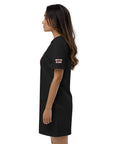 T-Shirt-Kleid aus organischer Baumwolle "Bibbs Face Stamp"