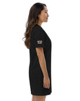 T-Shirt-Kleid aus organischer Baumwolle "Bibbs Face Stamp"