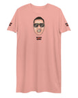 T-Shirt-Kleid aus organischer Baumwolle "Bibbs Face Stamp"