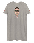 T-Shirt-Kleid aus organischer Baumwolle "Bibbs Face Stamp"
