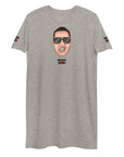 T-Shirt-Kleid aus organischer Baumwolle "Bibbs Face Stamp"