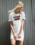 T-Shirt-Kleid aus organischer Baumwolle "Bibbs Stamp"