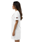 T-Shirt-Kleid aus organischer Baumwolle "Bibbs Face Stamp"