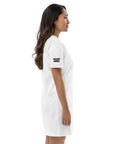 T-Shirt-Kleid aus organischer Baumwolle "Bibbs Face Stamp"