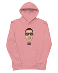 Umweltfreundlicher Unisex-Kapuzenpullover "Bibbs Face Stamp" Schwarz