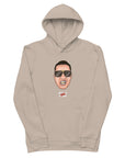 Umweltfreundlicher Unisex-Kapuzenpullover "Bibbs Face Stamp" Weiß