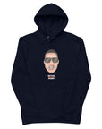 Umweltfreundlicher Unisex-Kapuzenpullover "Bibbs Face Stamp" Weiß