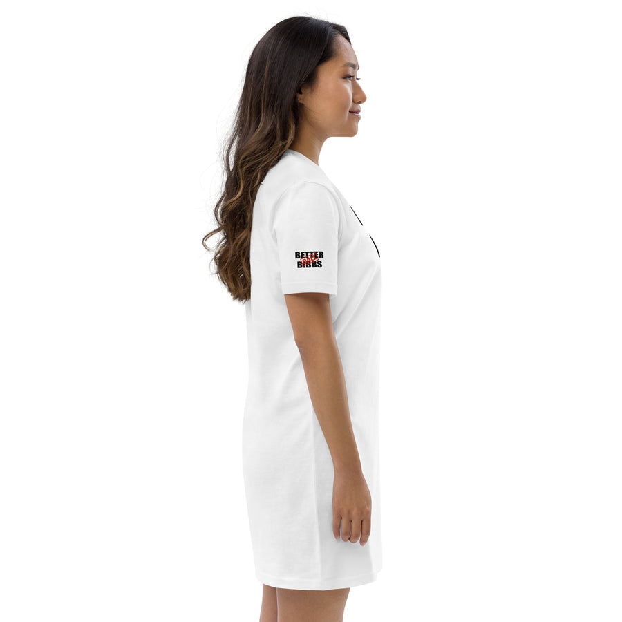 T-Shirt-Kleid aus organischer Baumwolle "Bibbs Stamp"