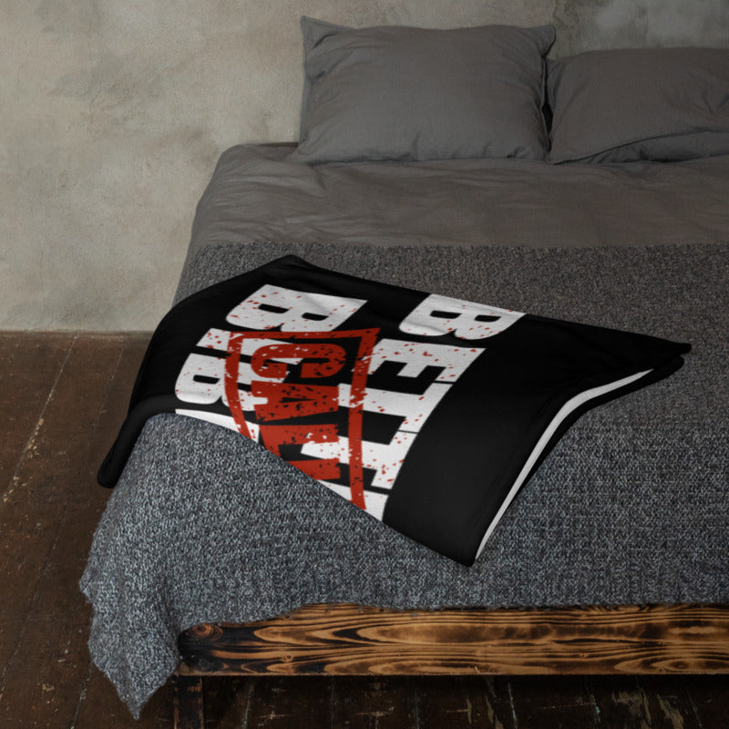 Blanket Bibbs Stamp Monogram Black