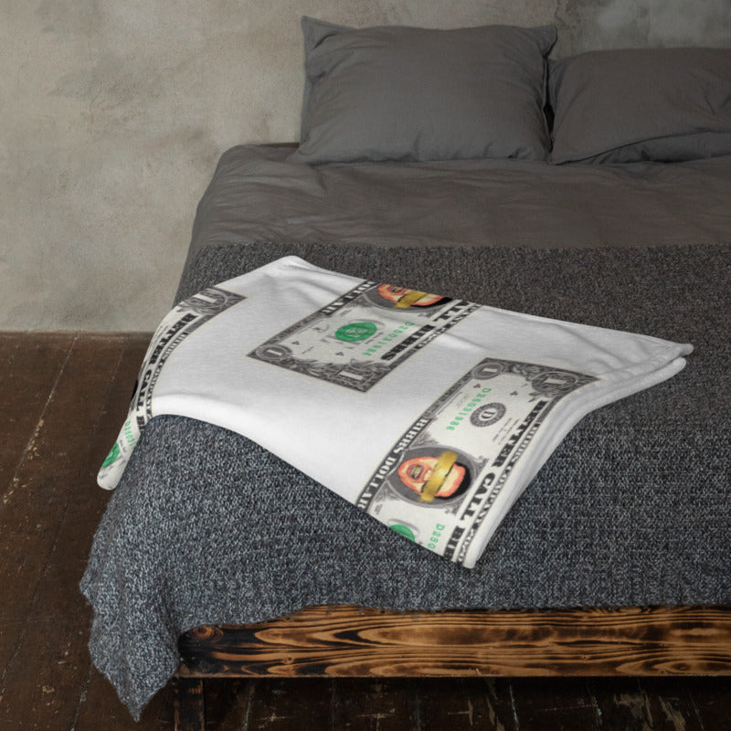 Blanket Bibbs Dollar Monogram White