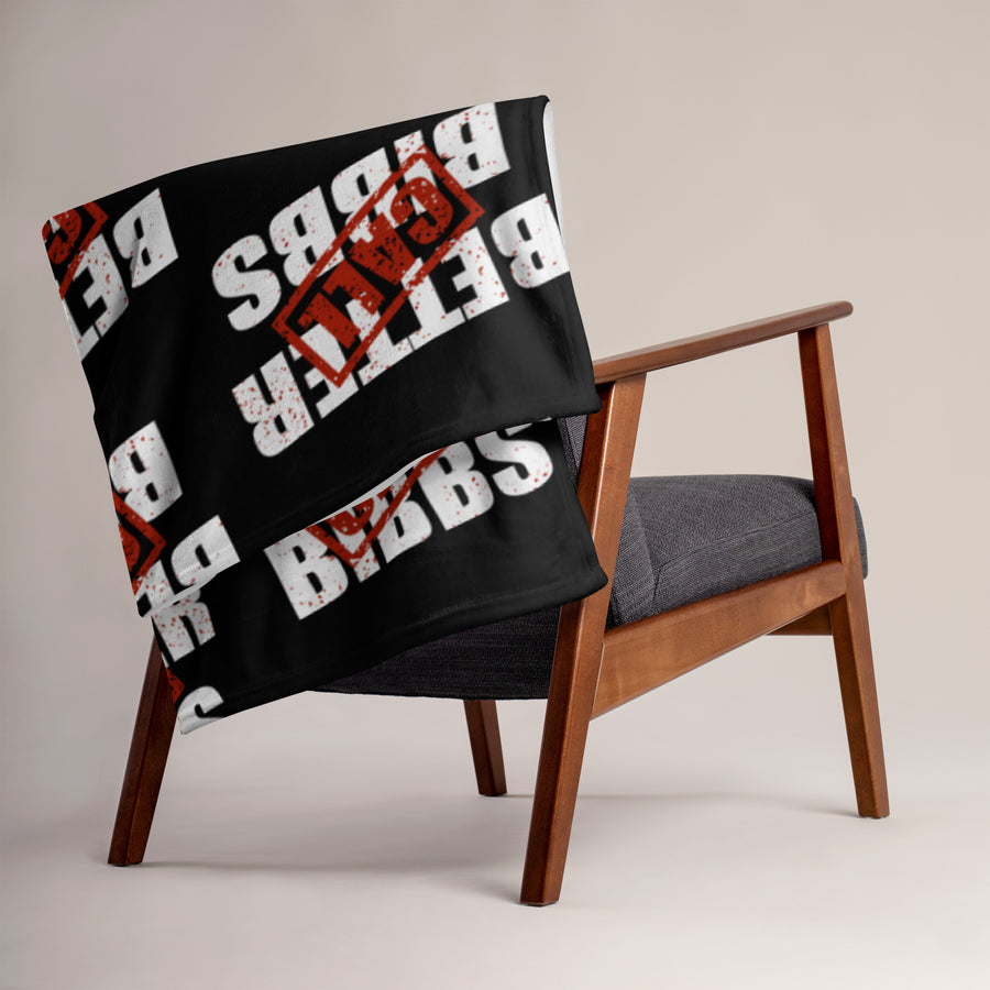 Blanket Bibbs Stamp Monogram Black