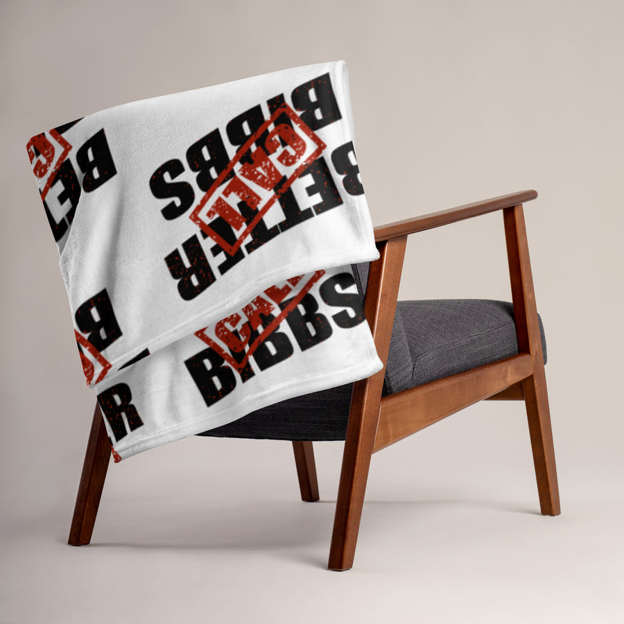 Blanket Bibbs Stamp Monogram White