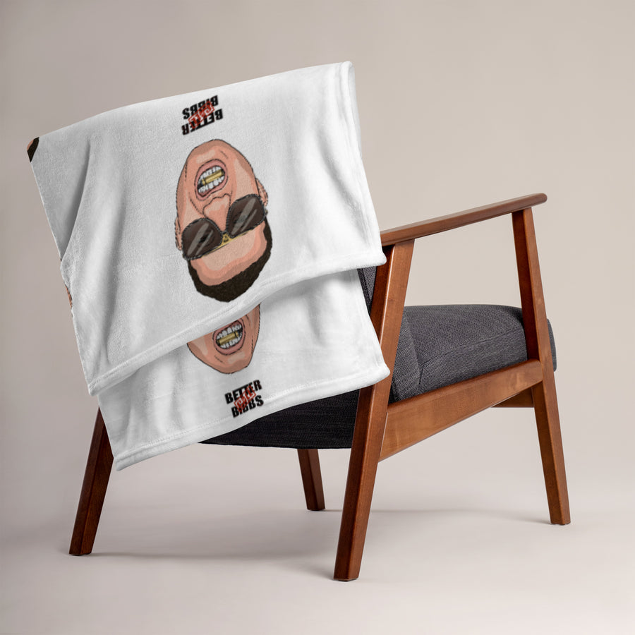 Blanket Bibbs Face Stamp Monogram White