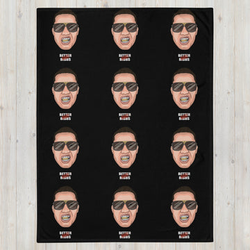 Blanket Bibbs Face Stamp Monogram Black
