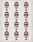 Blanket Bibbs Face Stamp Monogram White