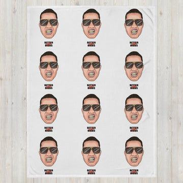 Blanket Bibbs Face Stamp Monogram White