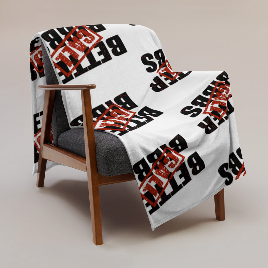 Blanket Bibbs Stamp Monogram White
