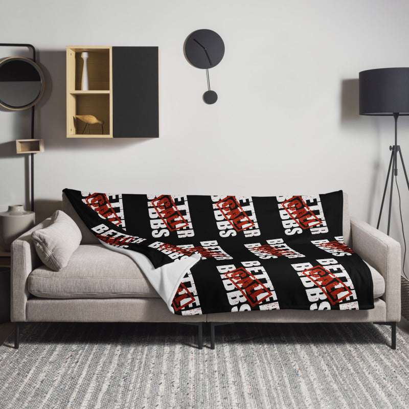 Blanket Bibbs Stamp Monogram Black
