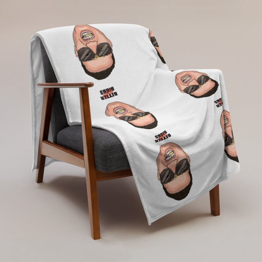 Blanket Bibbs Face Stamp Monogram White