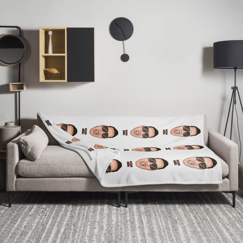 Blanket Bibbs Face Stamp Monogram White