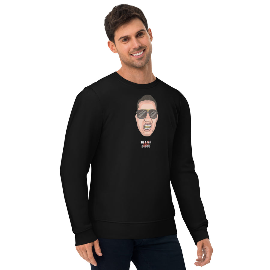 Unisex Bio-Pullover "Bibbs Face Stamp" Weiß