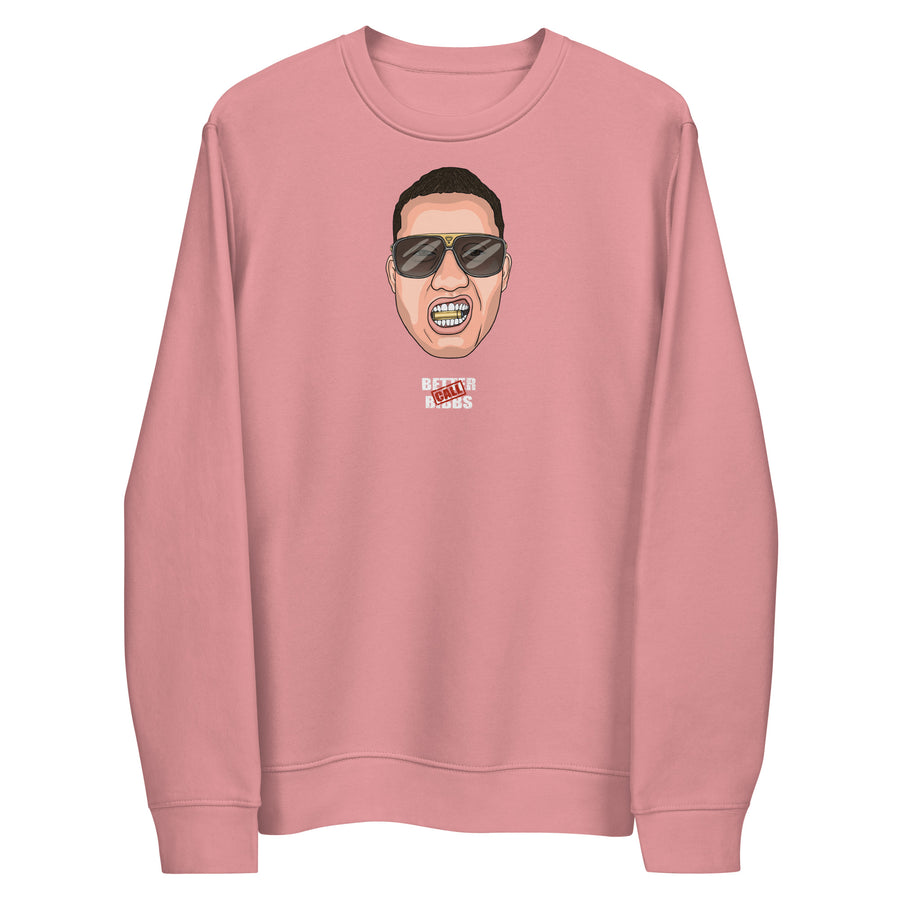 Unisex Bio-Pullover "Bibbs Face Stamp" Weiß