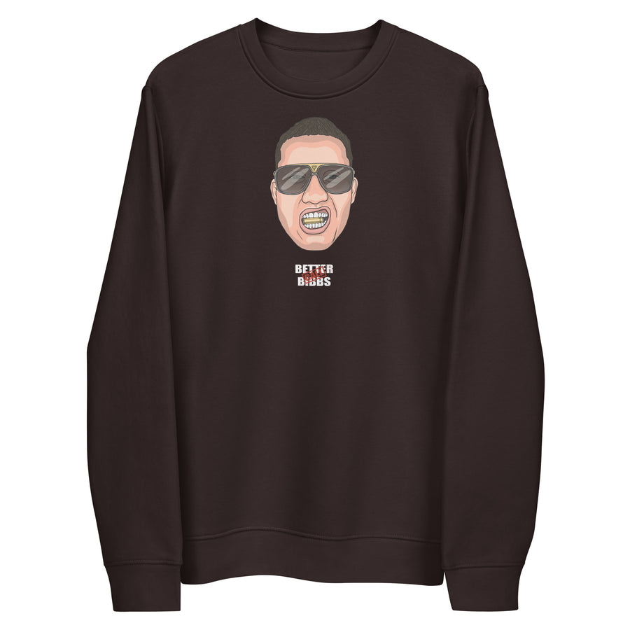 Unisex Bio-Pullover "Bibbs Face Stamp" Weiß