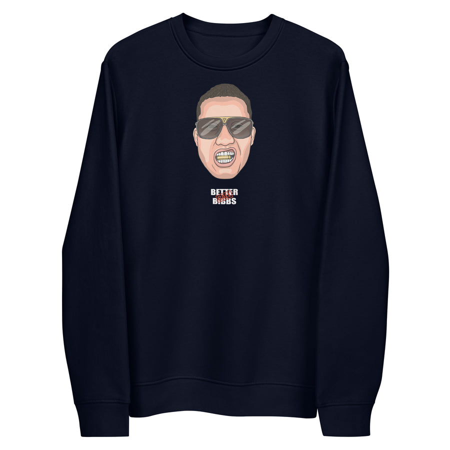 Unisex Bio-Pullover "Bibbs Face Stamp" Weiß