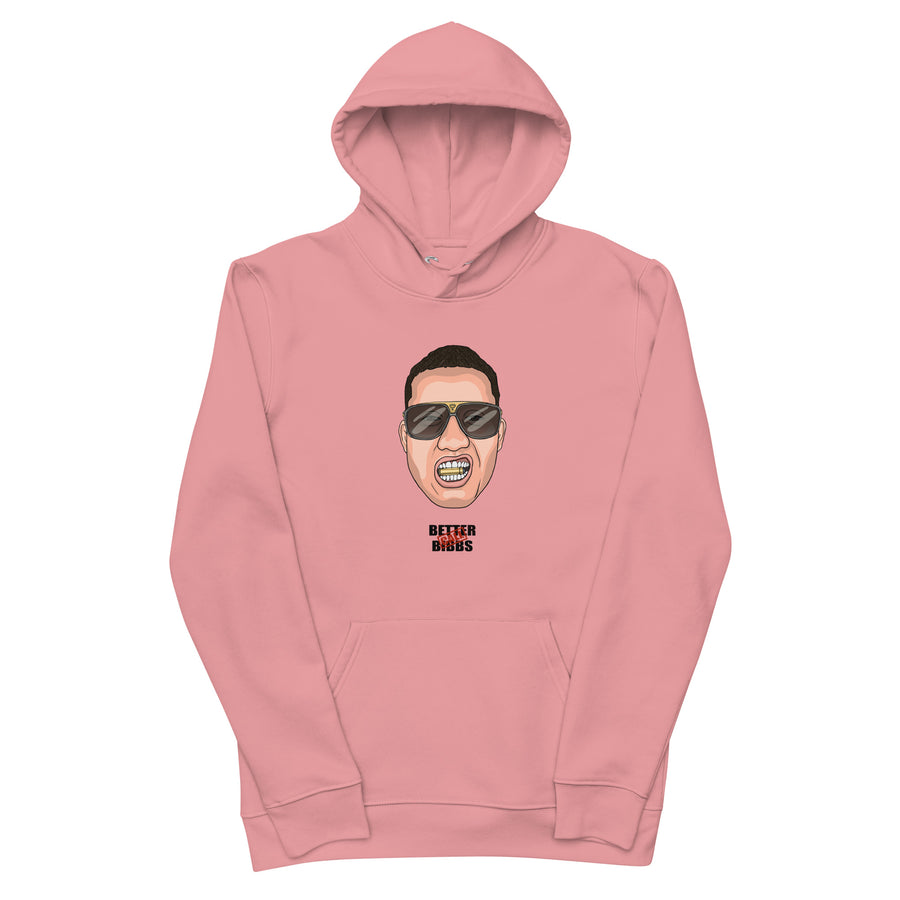 Umweltfreundlicher Unisex-Kapuzenpullover "Bibbs Face Stamp" Schwarz