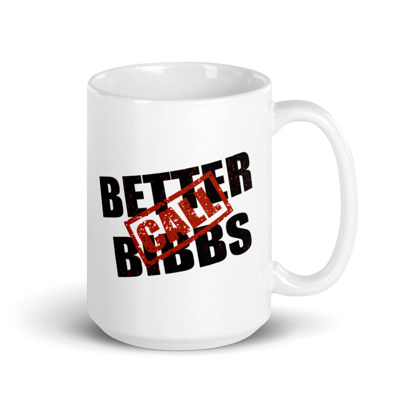 Weiße Tasse Bibbs Stamp